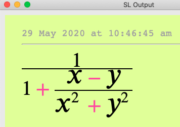 Expression Rendered with MathML